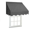 Aleko Aleko WAW6X2GREY80-UNB 6 x 2 ft. Window Awning Door Canopy; Grey WAW6X2GREY80-UNB